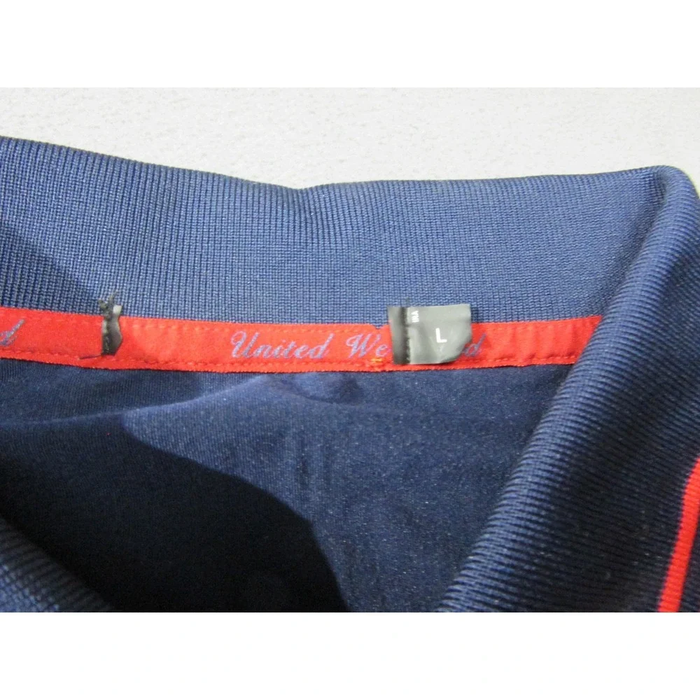 RLX Ryder Cup Shirt Polo Mens Large Blue White Striped Ralph Golf Performance